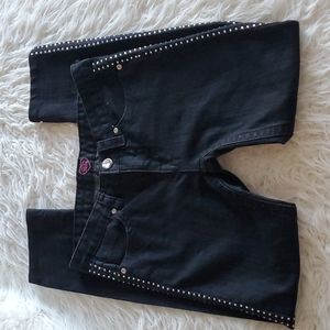 2b bebe Women's  Blingy Long Pants Jeans Black Size 28